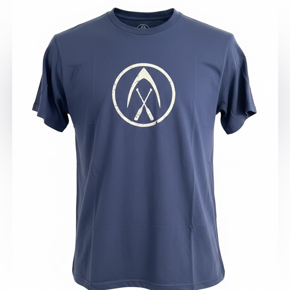 NEW‎ Takel Mens T-Shirt Navy Blue Cotton Short Sleeve Made in USA Size XL
